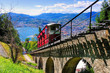 Lugano Standseilbahn und Luganersee, Schweiz - Lugano funicular and Lake Lugano