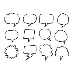 Speech Bubble icon hand drawn