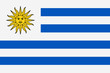 Uruguay Flag Vector Flat Icon