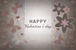 valentine's day card, background with hearts, flowers and butterflies. valentine illustration with 'happy valentines day' text, message