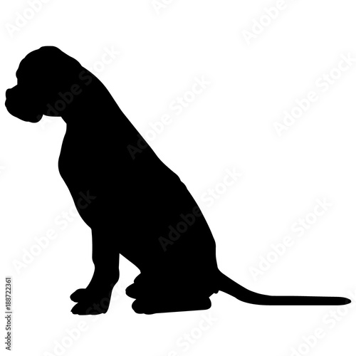 Boxer Dog Silhouette Vector Graphics - Buy this stock vector and