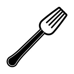 Canvas Print - fork vector illustration