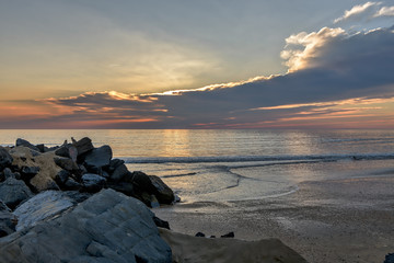 Canvas Print - Serene ocean sunset