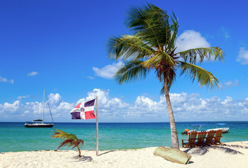 Sticker - Caribbean beach in Dominican Republic