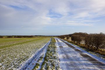 Sticker - farm road and wheat field