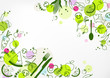 © j-mel - colourful & healthy food background - vector illustration