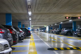 Fototapeta Góry - Large multi-storey underground car parking garage