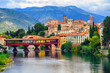 Bassano del Grappa Old Town and Ponte degli Alpini bridge, Italy