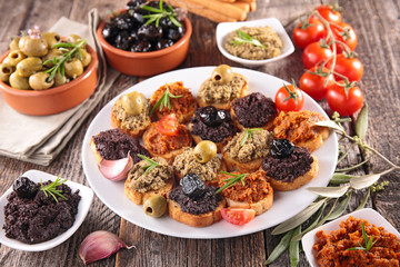 Wall Mural - assorted bread with tapenade