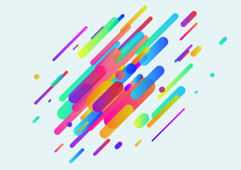Wall Mural - Bright neon tubes minimalistic hipster background layout