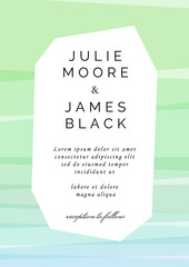 Wall Mural - Colorful Wedding Invitation template