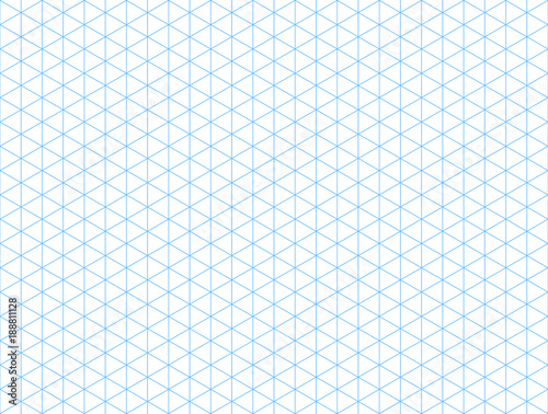 Cuadros en Lienzo Seamless isometric blue grid backdrop