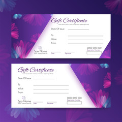 Canvas Print - Gift voucher, certificate or discount card template.