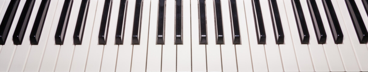 Classical piano black and white keybord background.