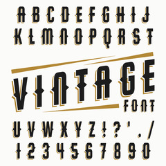 Poster - vector set of vintage font.