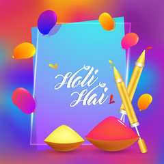 Poster - Indian Festival of Colours, Happy Holi celebration design.