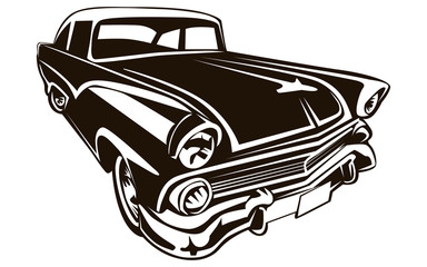 Wall Mural - CAR RETRO ISOLATED