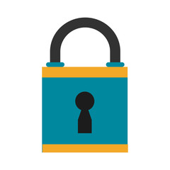 Padlock security symbol icon vector illustration graphic design