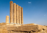 Ruins of ancient temple in an archaeological site in Marib, Yemen.
