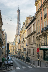 Wall Mural - Straßenszene in Paris, Frankreich