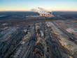 Widok z lotu ptaka na kopalnię odkrywkową węgla brunatnego Bełchatów