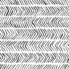 Vector black white herringbone seamless pattern. Watercolor, ink background. Scandinavian design, fashion textile print