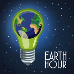 Poster - Earth hour design icon vector illustration graphic