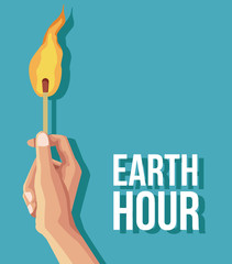 Poster - Earth hour design icon vector illustration graphic