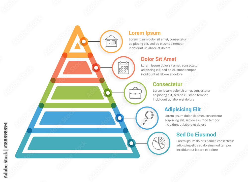 Pyramid Infographics Stock Vector | Adobe Stock