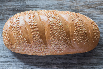 Poster - Bread on the gray table.