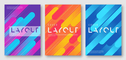 Wall Mural - abstract gradient futuristic geometric cover designs, brochure templates, posters. vector illustrati