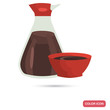 © LynxVector - Soy sauce bottle color flat icon