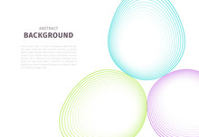 Colored Ovals On White. Abstract Background. Vector Eps10