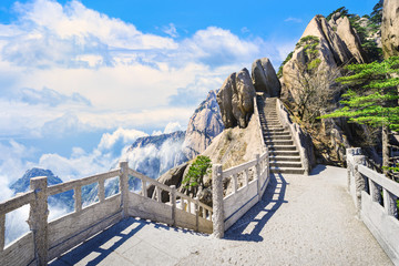 Wall Mural - Landscape of Huangshan Mountain (Yellow Mountains). Located in Anhui province in eastern China.