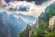 Landscape Of Huangshan Mountain (Yellow Mountains). Located In Anhui Province In Eastern China.