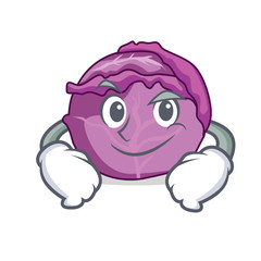 Sticker - Smirking red cabbage character cartoon