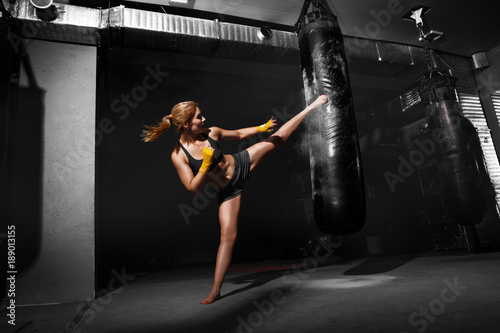 Leinwand Poster Kickboxing