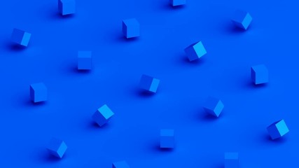 Poster - Abstract 3d rendering of geometric shapes. Computer generated loop animation. Modern background, seamless motion design for poster, cover, branding, banner, placard. 4k UHD