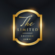 limited edition premium golden label design