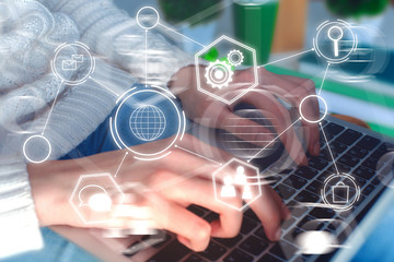 Aufkleber - Future, innovation and communication concept
