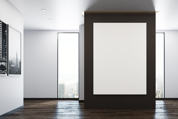 Modern room with empty banner