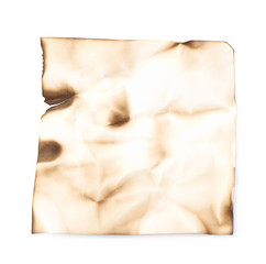 Wall Mural - Burnt paper sheet isolated