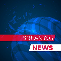 Poster - Breaking news modern banner, futeristic background concept. Vector illustration