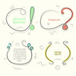 Banners with one line, with exclamation and question marks, inverted commas and brackets - vector
