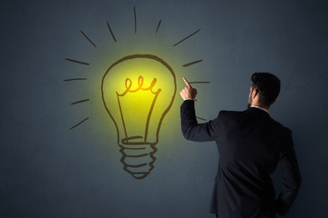 Poster - Businessman with lightbulb