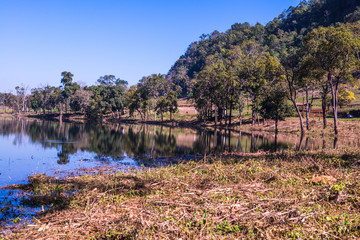 Wall Mural - Lake view in Chiangmai province