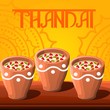 Illustration of thandai,indian milk drink