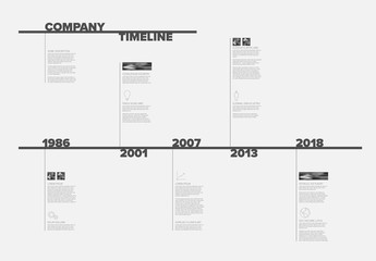 Poster - Modern timeline template with nice typography