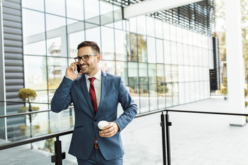 Wall Mural - Speaking on the phone