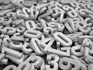Fototapete - Numbers concept. 3d illustration